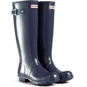 Tall Glossy Hunter Boots size 9